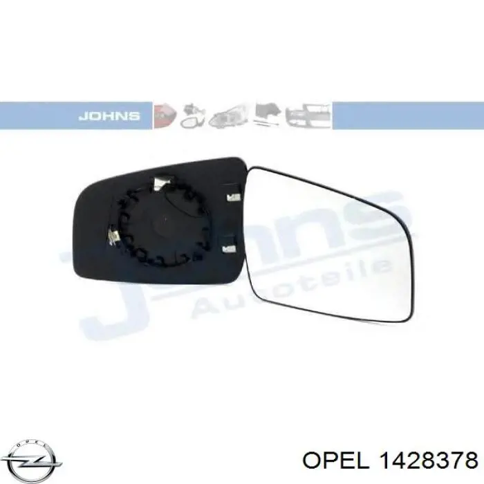 Elemento espelhado do espelho de retrovisão direito Opel 1428378 preço, a partir de 35,13 USD