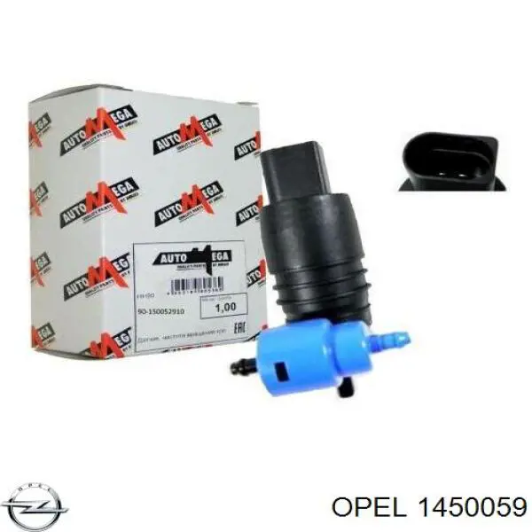 1450059 Opel Bomba de motor de fluido para lavador de vidro dianteiro/traseiro