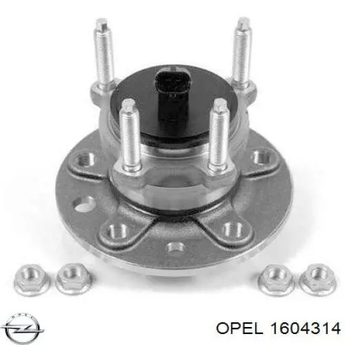 1604314 Opel Cubo traseiro