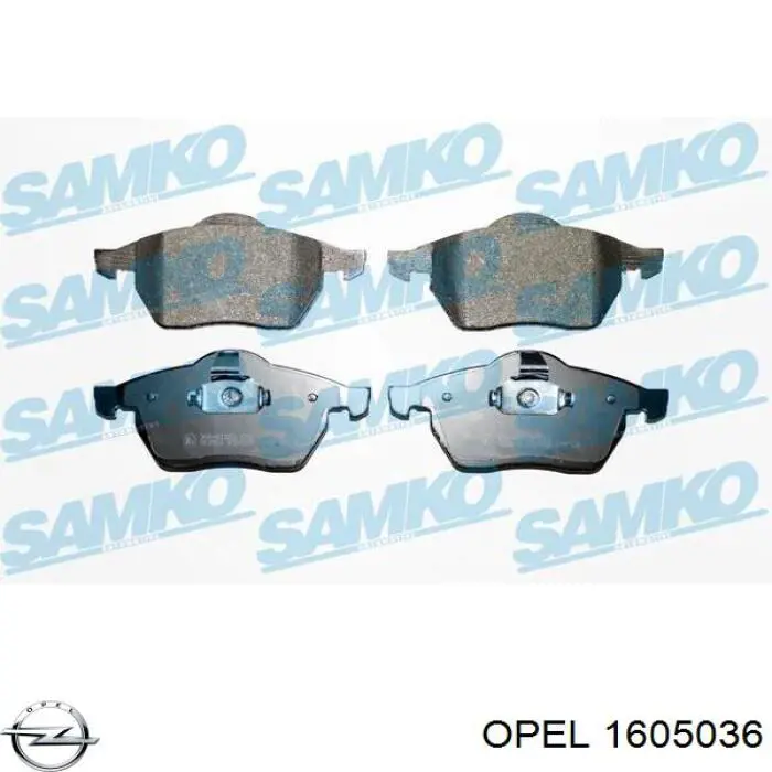 Compre 1605036 Opel Sapatas do freio dianteiras de disco