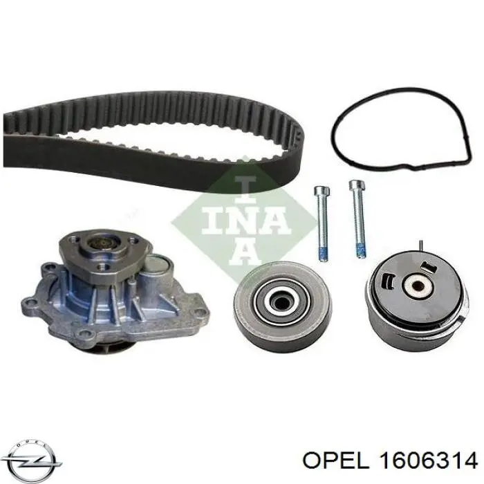 1606314 Opel Correia do mecanismo de distribuição de gás, kit