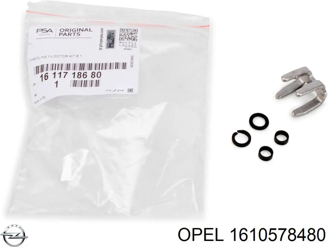 1610578480 Peugeot/Citroen Injetor de injeção de combustível