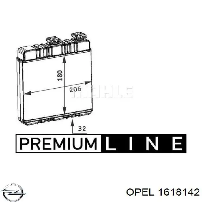 Radiador de forno (de aquecedor) Opel 1618142 preço, a partir de 52,30 USD