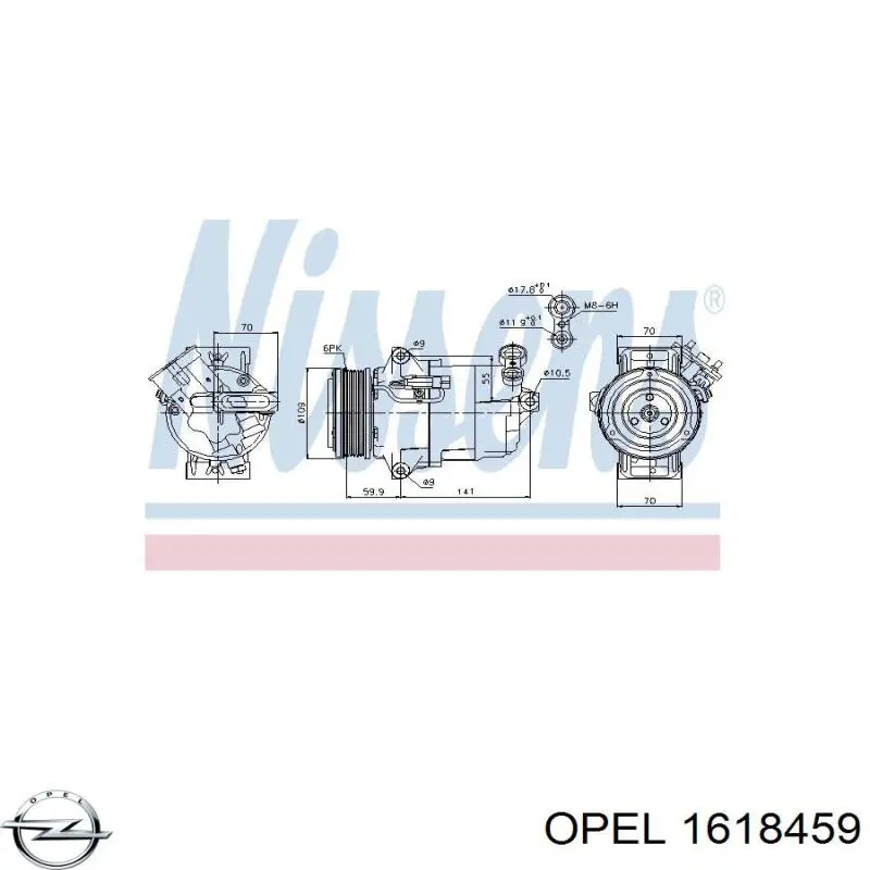 Compre 1618459 Opel Compressor de aparelho de ar condicionado