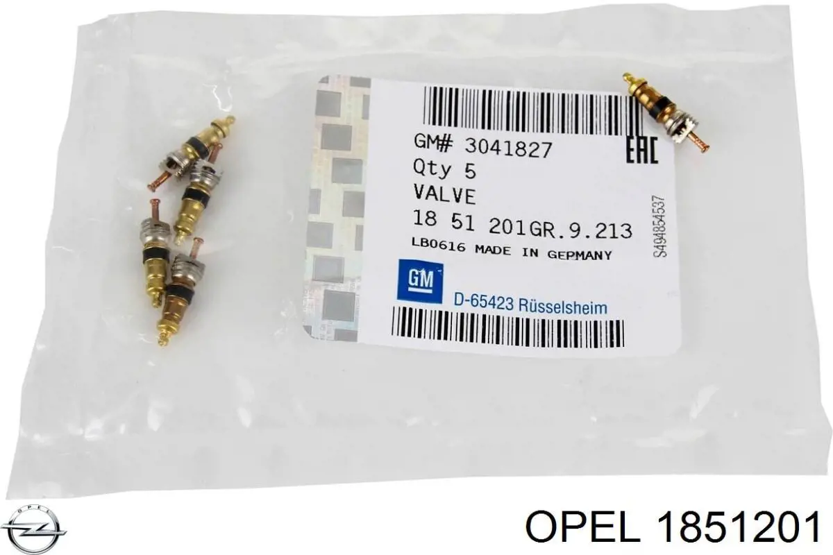Válvula de reabastecimento de aparelho de ar condicionado Opel 1851201 preço, a partir de 3,78 USD