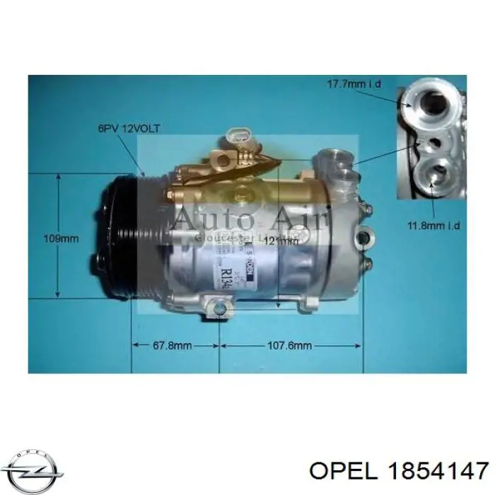 Compre 1854147 Opel Compressor de aparelho de ar condicionado