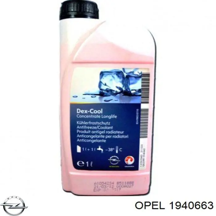 Fluido de esfriamento 1940663 Opel