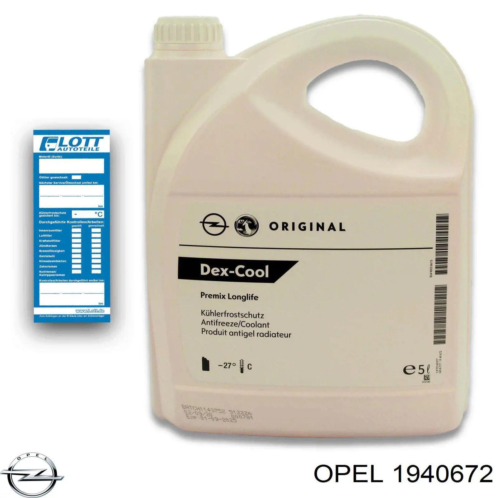 Fluido de esfriamento 1940672 Opel
