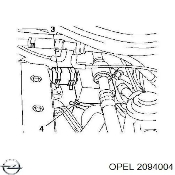 2094004 Opel Braçadeira de aperto metálica, universal