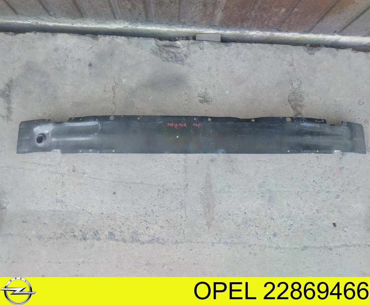22869466 Opel Reforçador do pára-choque dianteiro