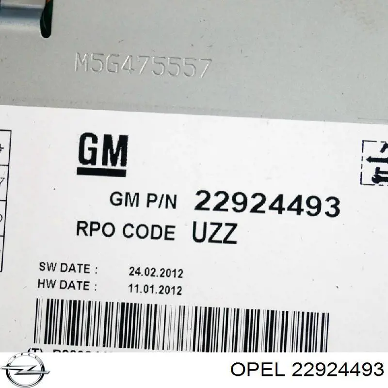 Aparelhagem de som (rádio AM/FM) Opel Insignia A G09