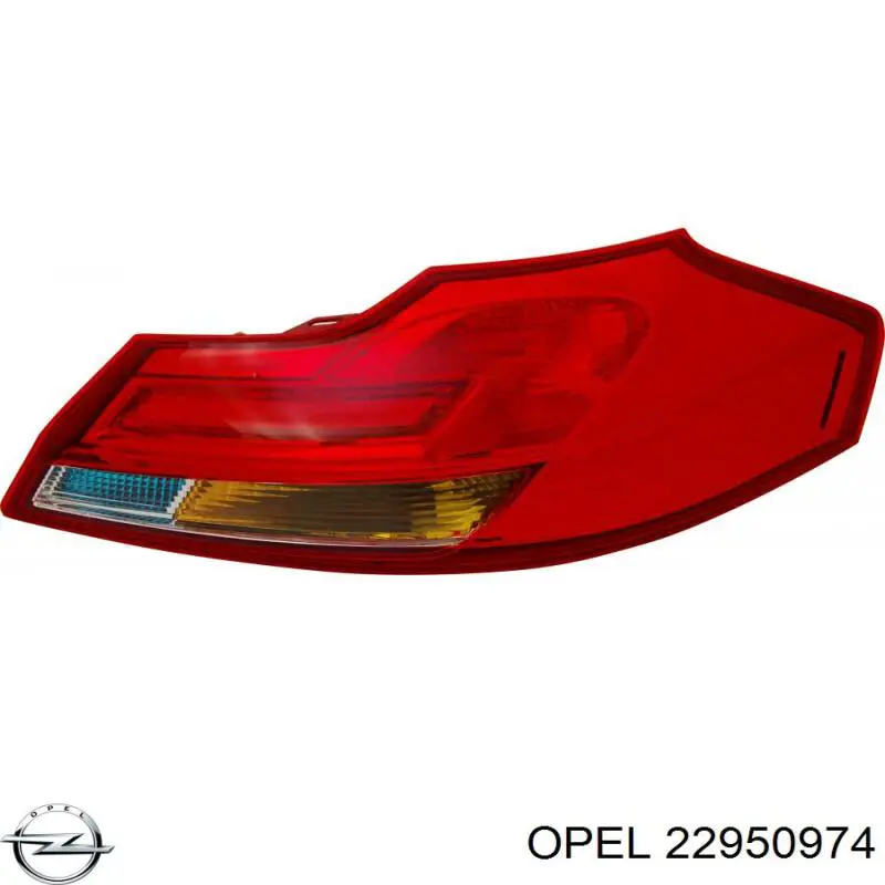 22950974 Opel Lanterna traseira direita