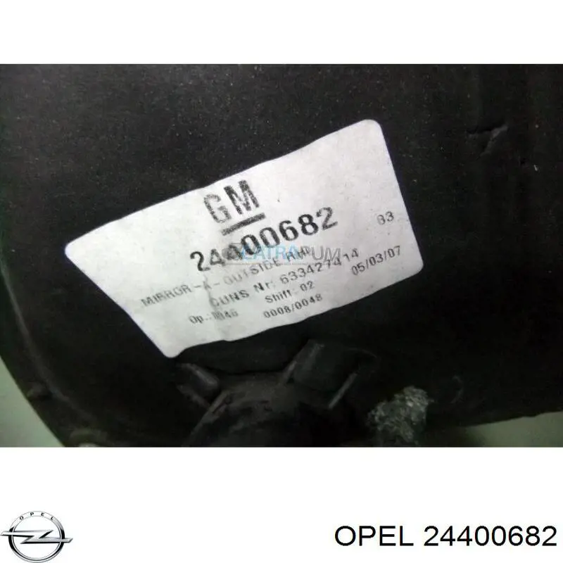 Espelho de retrovisão direito Opel 24400682 preço, a partir de 53,04 USD