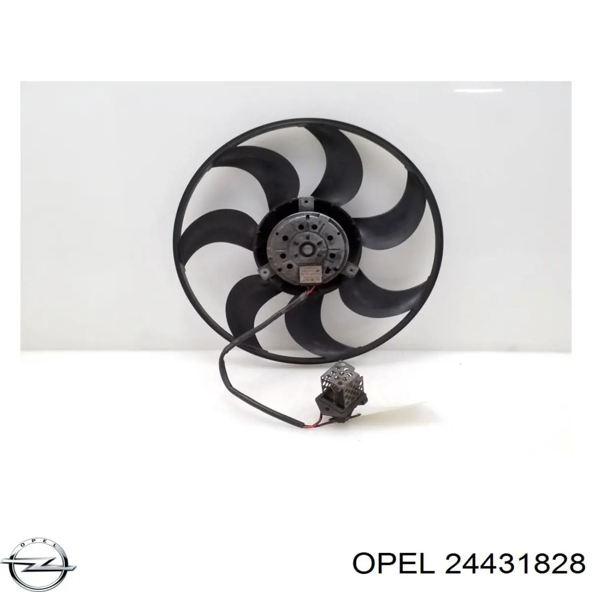 24431828 Opel Difusor do radiador de esfriamento, montado com motor e roda de aletas