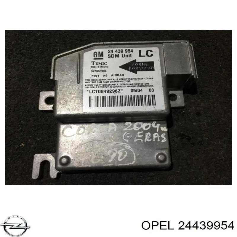 Compre 24439954 General Motors Módulo processador de controlo da bolsa de ar (Centralina eletrônica AIRBAG)
