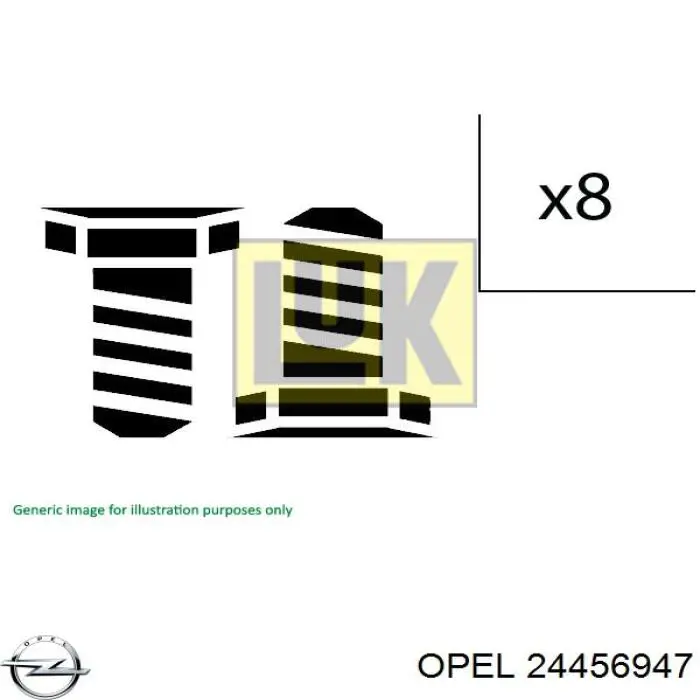 24456947 Opel Parafuso de fixação de volante
