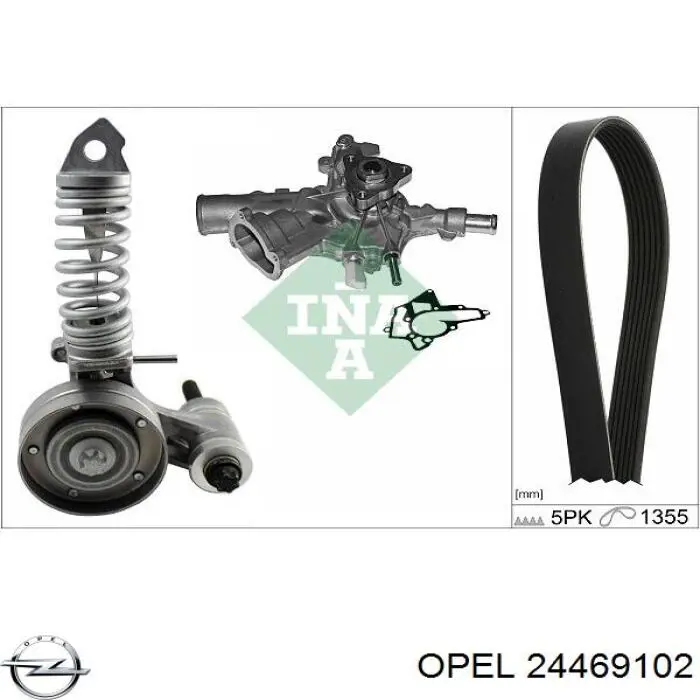 Compre 24469102 Opel Bomba de água (bomba) de esfriamento