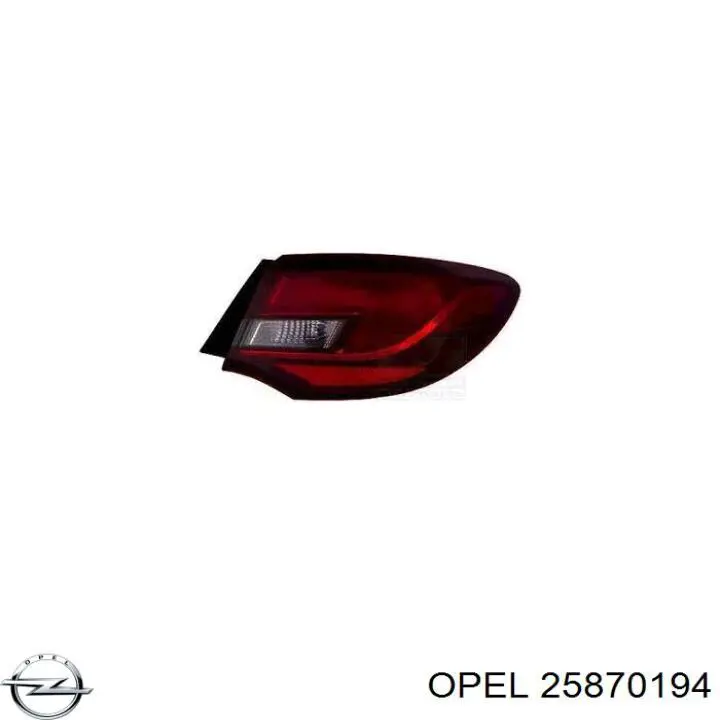 Lanterna traseira direita interna Opel 25870194 preço, a partir de 108,26 USD