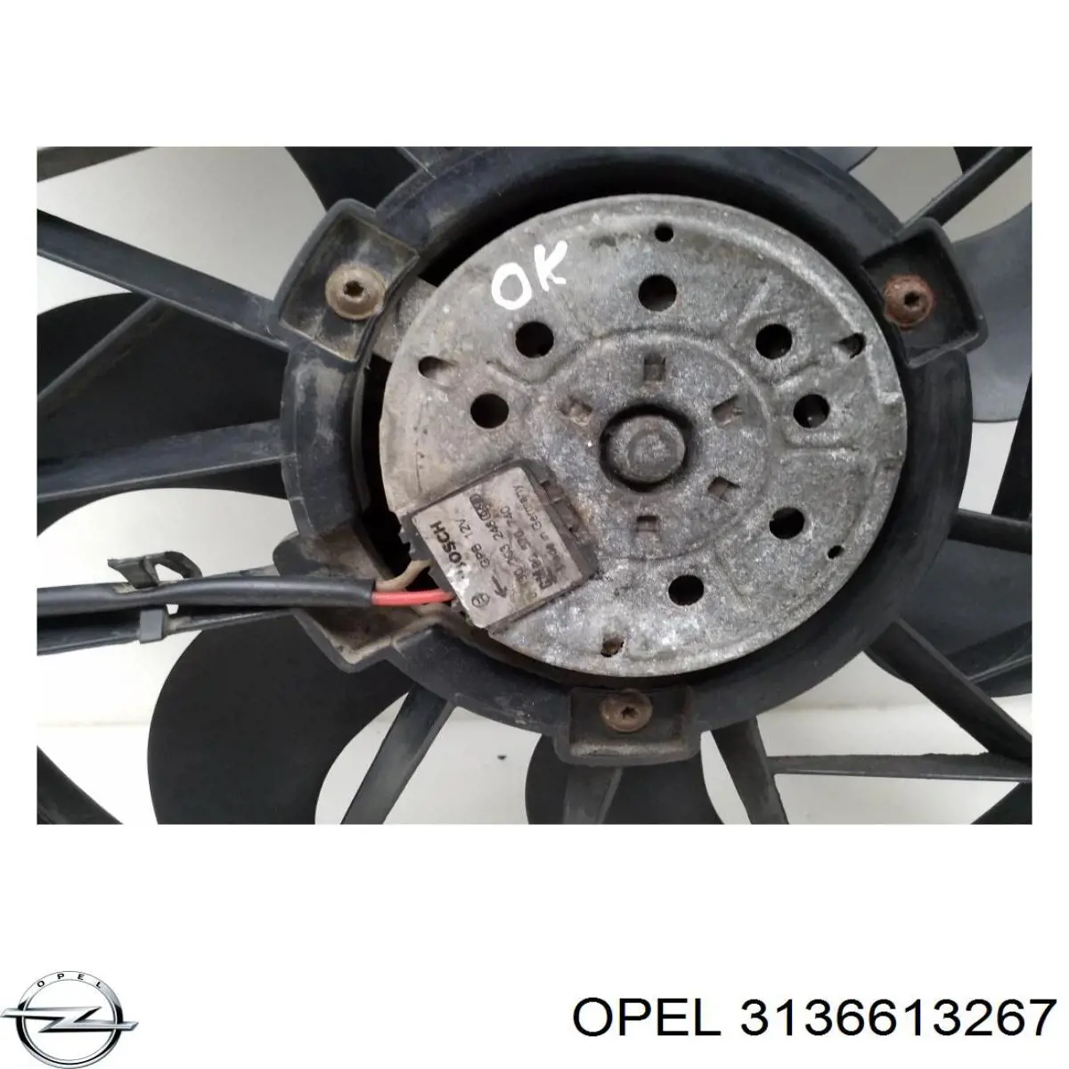 Compre 3136613267 Opel Difusor do radiador de esfriamento, montado com motor e roda de aletas