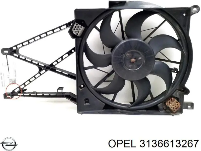 Compre 3136613267 Opel Difusor do radiador de esfriamento, montado com motor e roda de aletas