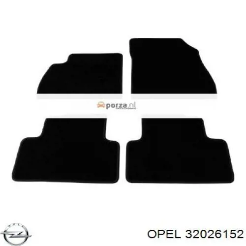 Compre 32026152 Opel Tapetes dianteiros + traseiros, kit