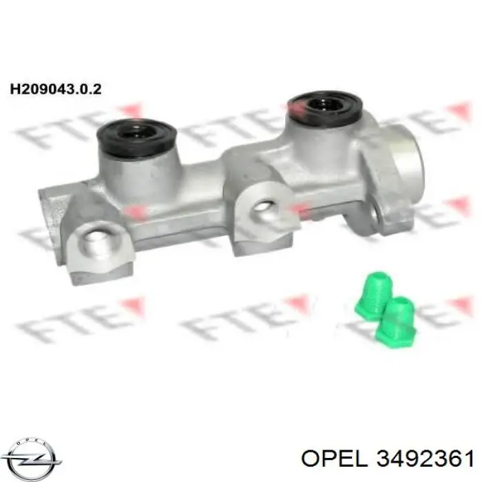 3492361 Opel Cilindro mestre do freio