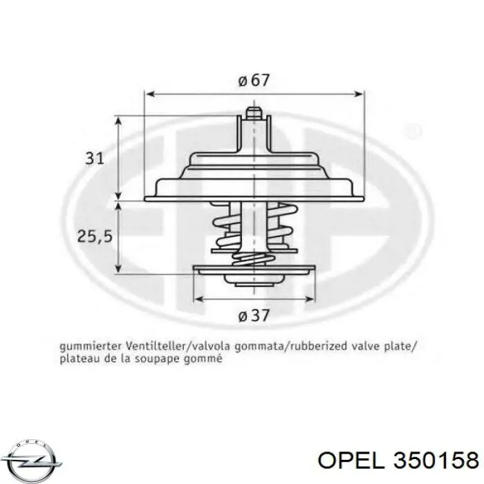 350158 Opel Estabilizador dianteiro