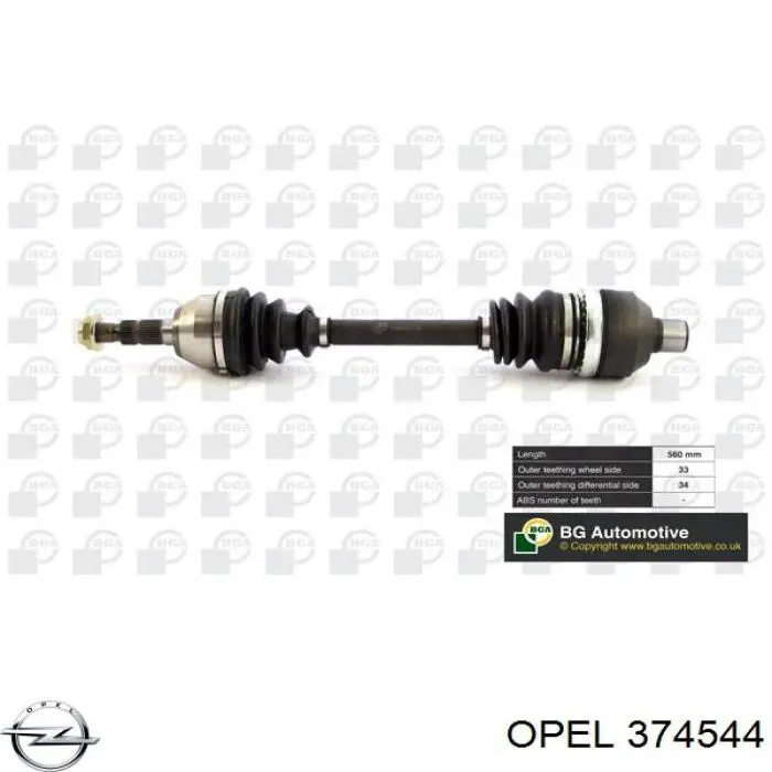 Compre 374544 Opel Semieixo (acionador) dianteiro direito