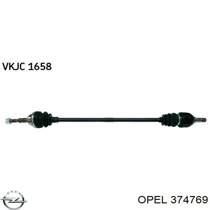 Semieixo (acionador) dianteiro direito Opel 374769 preço, a partir de 83,10 USD