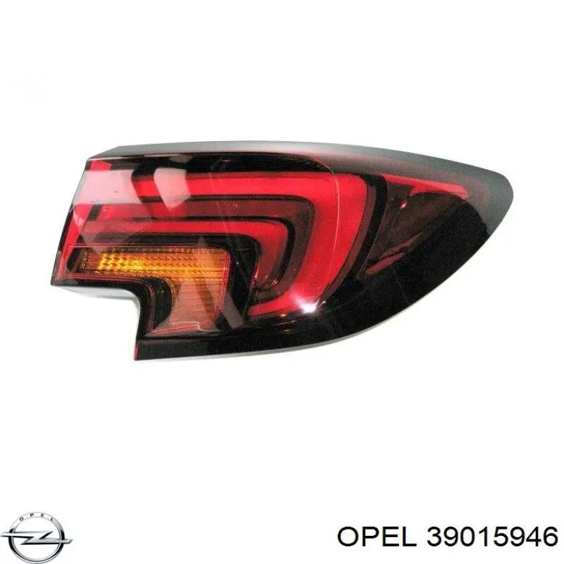 39099017 Opel Lanterna traseira direita externa