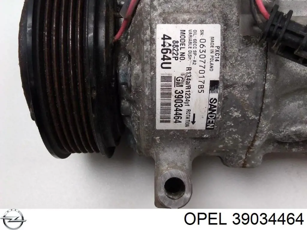 Compressor de aparelho de ar condicionado 13367373 General Motors