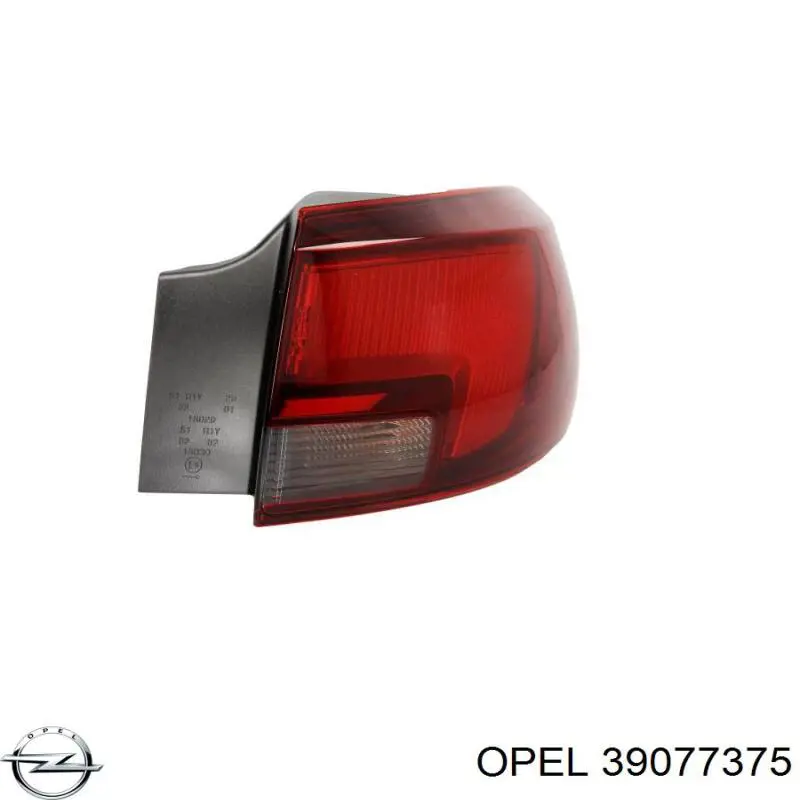 39077375 Opel Lanterna traseira direita externa