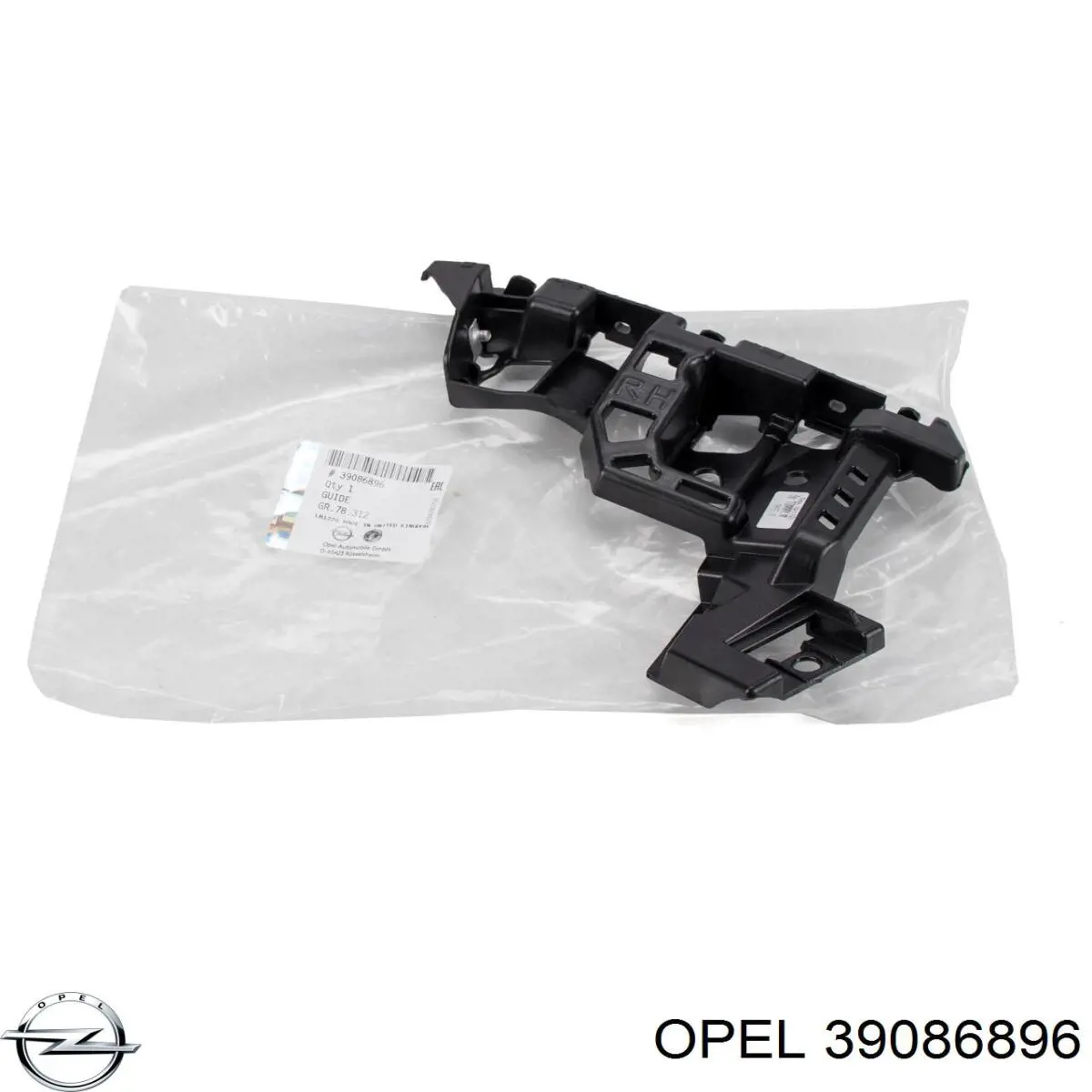 39086896 Opel Consola do pára-choque dianteiro direito