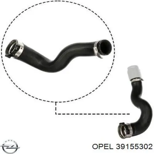 Mangueira (cano derivado) de intercooler Opel 39155302 preço, a partir de 219,99 USD