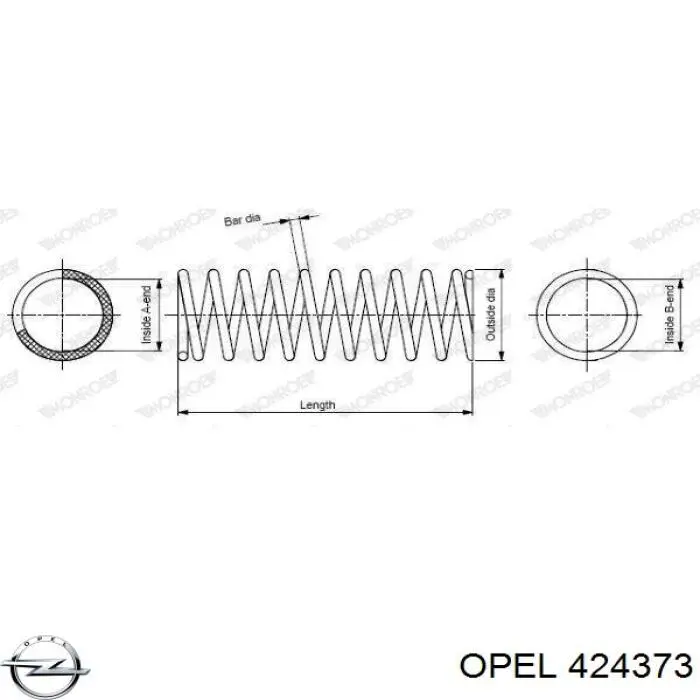 Mola traseira Opel 97024488 preço, a partir de 98,23 USD