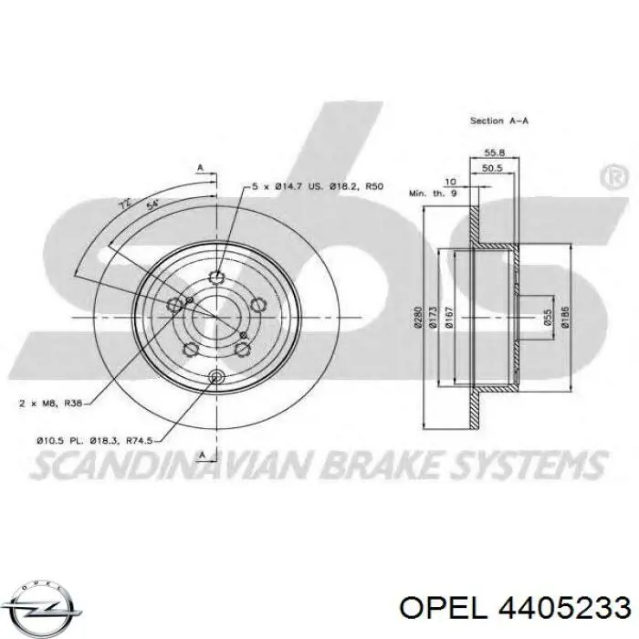 Compre 4405233 Opel Cabo de mudança duplo