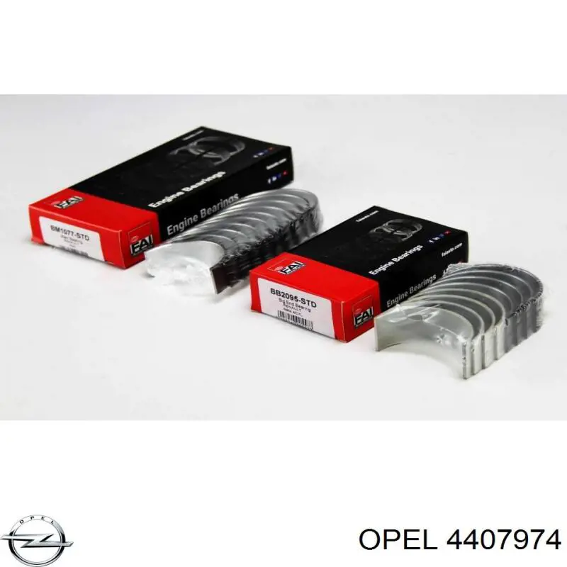 Folhas inseridas principais de cambota, kit, padrão (STD) Opel 4407974 preço, a partir de 29,46 USD
