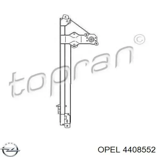 Compre 4408552 Opel Mecanismo de acionamento de vidro da porta dianteira esquerda