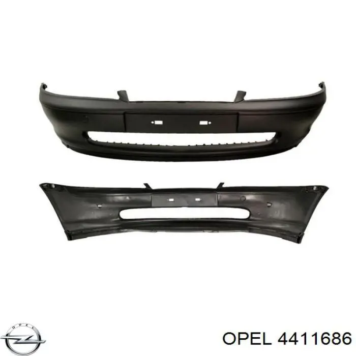 4411686 Opel Pára-choque dianteiro