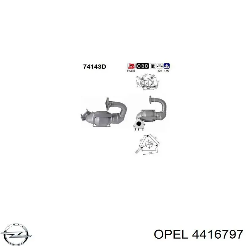 Compre 4416797 Opel Convertidor - catalisador