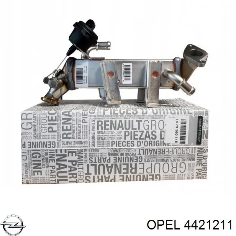 4421211 Opel Radiador do sistema EGR de recirculação dos gases de escape