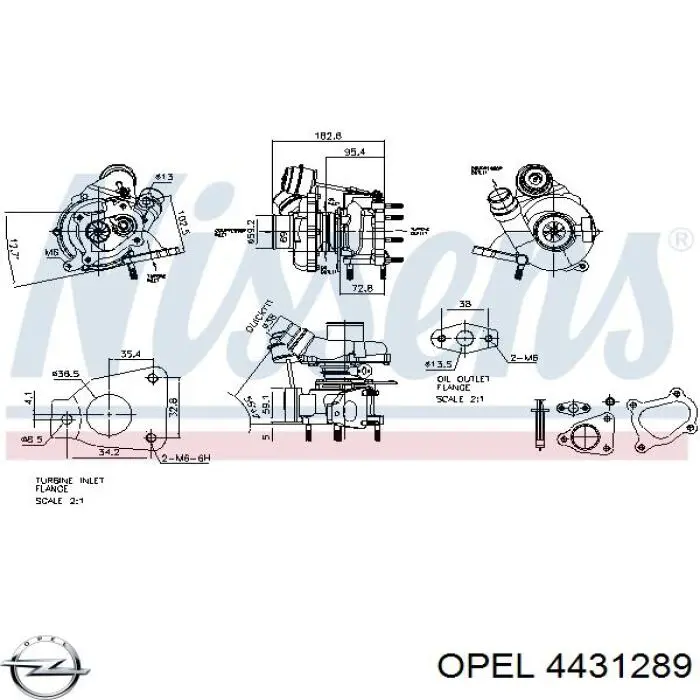 Turbina Opel 4431289 preço, a partir de 122,58 USD