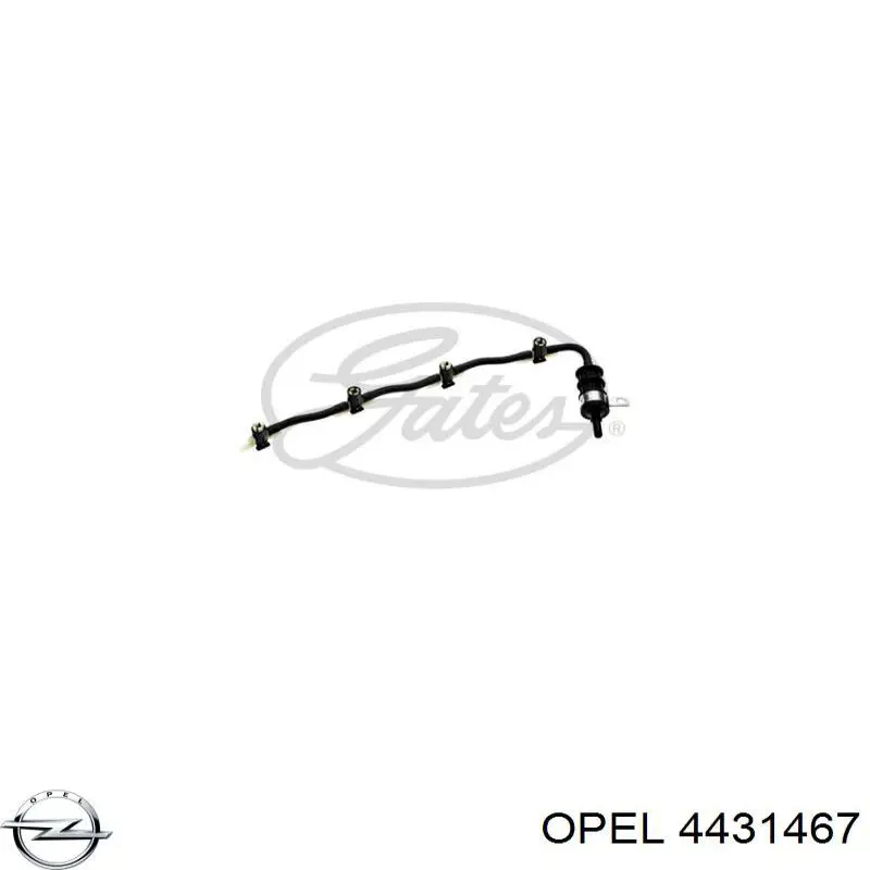 Compre 4431467 Opel Tubo de combustível, inverso desde os injetores