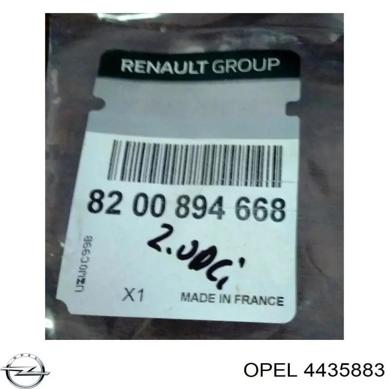 Compre 4435883 Opel Tubo de combustível, inverso desde os injetores
