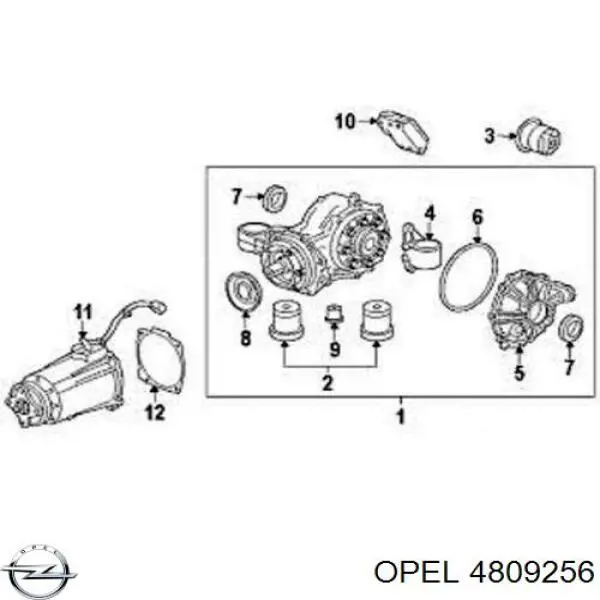 4809256 Opel Bucim de redutor do eixo traseiro