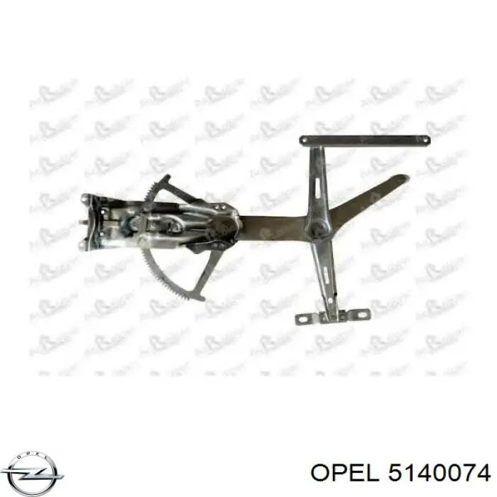 5140074 Opel Mecanismo de acionamento de vidro da porta dianteira direita