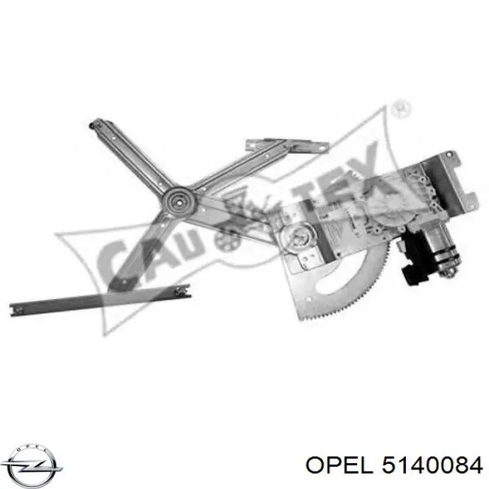5140084 Opel Mecanismo de acionamento de vidro da porta dianteira direita