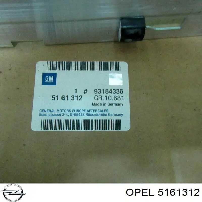 5161312 Opel Vidro da porta dianteira direita