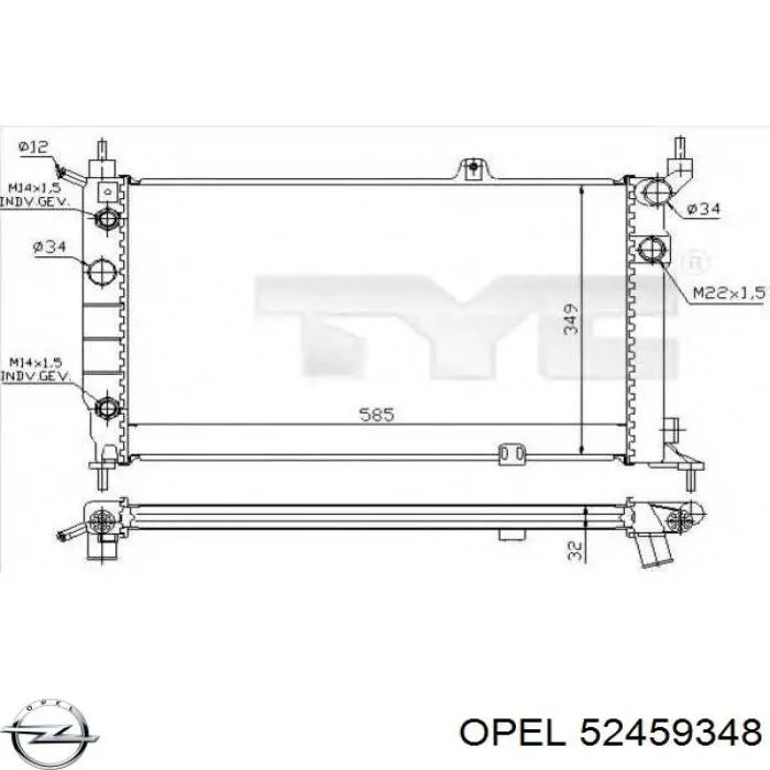Radiador de esfriamento de motor Opel 52459348 preço, a partir de 73,71 USD