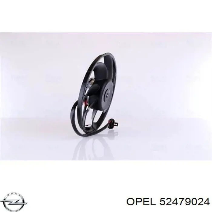 52479024 Opel Ventilador elétrico de esfriamento montado (motor + roda de aletas)